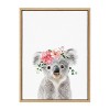 Kate & Laurel All Things Decor 18"x24" Sylvie Flower Crown Koala Framed Wall Art by Amy Peterson Art Studio - 2 of 4