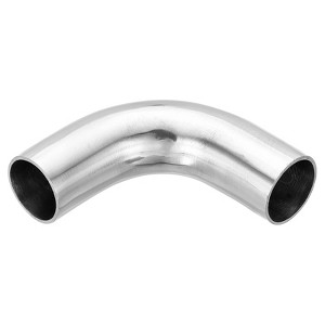 Unique Bargains 304 Stainless Steel Exhaust Hose Pipe Fitting 90 Mandrel Bend Silver - 1 of 4
