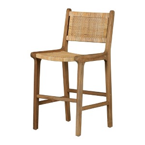 South Shore Balka Counter Height Barstool Rattan/Natural - 1 of 4