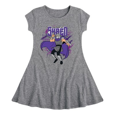 Girls' - Teenage Mutant Ninja Turtles - Live and Let Shred Fit & Flair Cap Sleeve Dress