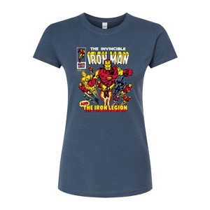 Women's - Marvel - Iron Man Comic Book Cover Fitted Graphic T-Shirt - 1 of 2