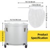 WhizMax Fryer Grease Bucket, Fryer Oil Bucket with Lid, Oil Disposal Caddy, Coated Carbon Steel Oil Filter Pot with Rust-Proof Coating - 2 of 4