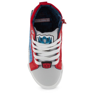 Transformers Boys Transformers High Top Sneaker - Optimus Prime Shoes - Optimus Prime, Megatron, Bumblebee Lace Up High Top Sneaker (Royal Red, 2) — фото 3