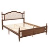 KIGFTSOD Queen Pine wooden Bed with Upholstered Headboard and Panel Footboard - 4 of 4
