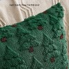 LISM Christmas Tree Pillowcases,Faux Fur Wool Throw Pillow Covers Set of 2 - 4 of 4