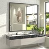 Apmir High-Strength Tempered Glass and Aluminum Alloy Framed French Cleat Mounted Wall Decor Bathroom Vanity Mirror with 5-Year Warranty - 2 of 4