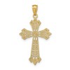Black Bow Jewelry 14k Yellow Gold Diamond-Cut Filigree Cross Pendant, 17 x 32mm - 3 of 4
