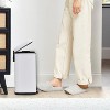 1.3 Gallon/5L Bathroom Trash Can with Lid, Stainless Steel Kitchen Trash Can, Soft Close Step-On Pedal, Fingerprint-Resistant Finish - 3 of 4