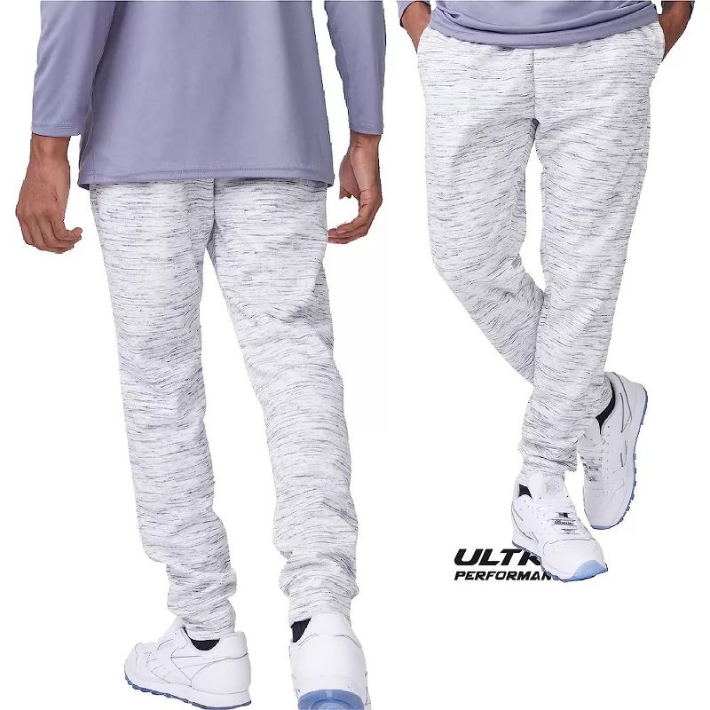 Ultra Performance Mens 3 Pack Joggers | Mens Marled Colored Athletic Bottoms with Pockets, 2 of 5