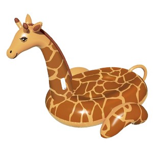 Swimline 96" Water Sports Inflatable Giant Giraffe Swimming Pool 2-Person Ride-On Lounger - Brown - 1 of 3