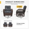 UPHA Wicker Outdoor Rocking & Swivel Chair 2-Piece Set with Cushions - 3 of 4