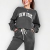 Simply Sage Market Varsity New York Lightweight Garment Dyed Sweatshirt - 2 of 4