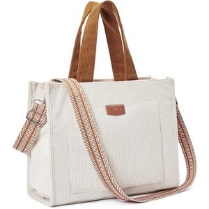 CLUCI Corduroy Tote Bag For Women Casual Zipper Tote Fashion Shoulder Handbag Hobo Bag - 1 of 3