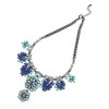 SOHI Women's Powder Blue Party Stone Statement Necklace - 2 of 4