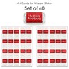 Big Dot of Happiness Red and Gold Friendsmas - Mini Candy Bar Wrapper Stickers - Friends Christmas Party Small Favors - 40 Count - 3 of 4