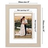 Americanflat Picture Frame with Decorative Inner Mat Accent - Shatter Resistant Glass and Easel Stand - 2 of 4