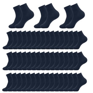 GENTLEAGU Viscose Bamboo Men’s Thin Crew Socks - Bulk Wholesale Solid Color Comfort 48 Pairs - 1 of 4