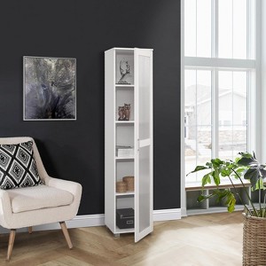 Kings Brand Furniture Romero Tall Curio Cabinet with 1 Door - 1 of 4