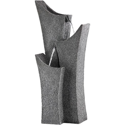 John Timberland Zen Modern Outdoor Floor Water Fountain 30 3/4" High Cascading Arched for Yard Garden Patio Deck Home - image 1 of 4