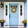 Northlight Spring Floral Foliage and Berry Twig Wreath, Pink 21" - 3 of 4