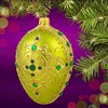 Miss Christmas 5.0 Inch Peridot Green & Gold Fabrege Egg Christmas Tree Ornament , Christmas Decor Christmas, Easter, Seasons (1PC) - 2 of 4