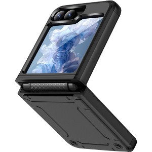 Nakedcellphone Skibidy Rizz Case for Samsung Galaxy Z Flip 6 5G Phone - Hybrid Case with Hidden Hinge Protection - 1 of 4