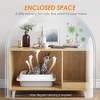 FURNIinspire Pet Crates and Houses, Multi-Functional Cat Cabinet, Comfortable Cat Space with Entrances, for Home, Brown, 33.5"*18.5"*19.9" - 3 of 4