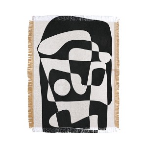 Nadja Shape Form I 56"x46" Woven Throw Blanket - Deny Designs - 1 of 4