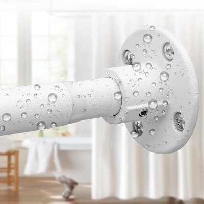 LunaLulinlk 1 inch Heavy Duty Shower Curtain Rod for Bathroom, 28"-49", No Rust, Wall Mounted, Matte White