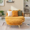 NicBex 65 Inch Loveseat,Modern Corduroy Loveseat Sofa with 3 Colorful Pillows,Upholstered 2-Seater Couch Set for Living Room,Bedroom,Lounge - 3 of 4