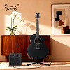GLARRY 41in Acoustic Electric Guitar Beginner Kit with 15W Amp, 5-band EQ Cutway Design 6 Strings Electric Acoustic Guitar with Bag, Strap, Picks - 3 of 4