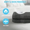 Soft Bath Towels 24x46, 500 GSM - 100 Cotton Set of 6, Gray, Highly Absorbent Quick - Dry - 3 of 4