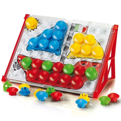 Quercetti Fantacolor Junior Basic - 48pc Color Matching Mosaic Pegboard Game