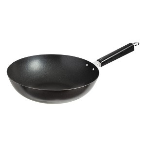 Joyce Chen Professional Series 12-Inch Carbon Steel Excalibur Nonstick Stir Fry Pan with Phenolic Handle - 1 of 4