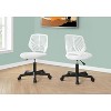 Monarch Specialties Office Chair Adjustable Height Swivel Ergonomic Computer Desk Work Juvenile Metal Fabric Black Contemporary Modern - 2 of 4