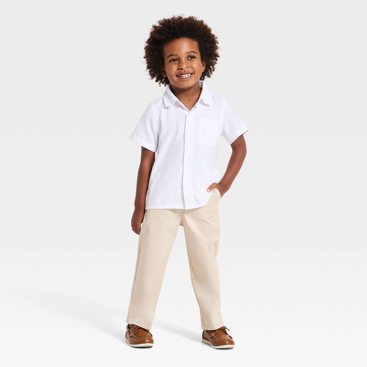 Toddler Boys' Short Sleeve Button-Down Shirt - Cat & Jack™ - thumbnail 9