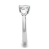 Slickblue Women's Stainless Steel Ring with Clear CZ Three-Stone Design, Polished Finish, Size 5-10 - 4 of 4