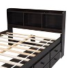 NicBex Full Size Wooden Platform Bed, Modern Storage Bed Frame with 6 Drawers and Bedside Bookcases for Bedroom - 3 of 4