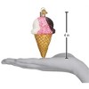 Old World Christmas Blown Glass Ornament for Christmas Tree, Neapolitan Ice Cream Cone - 4 of 4