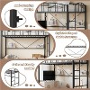 CuisinSmart Twin Size Loft Bed, Heavy Duty Metal Loft Bed Frame with Arched Guardrail and Safety Ladder, Space-Saving, No Box Spring Needed - 4 of 4