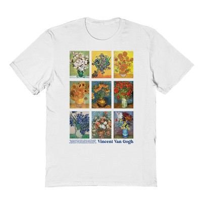 Pierce Archive Men's Van Gogh Vases Short Sleeve Graphic Cotton T-shirt