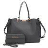 MKF Collection Kane Vegan Leather Women’s Satchel Bag with Wallet by Mia K - 2 of 4