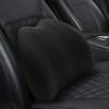 Cheer Collection Memory Foam Lumbar Support Pillow for Office Chair, Car Seat, Recliner – Black - 2 of 4