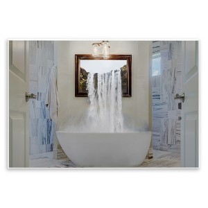 Stupell Industries Waterfall Bathtub Bathroom Photograph Wall Plaque Art - 1 of 4