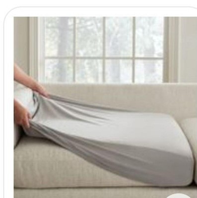 Sure Fit Hampstead Stretch Velvet Extra Long Sectional Cushion