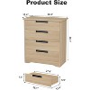 4 Drawer Dresser for Bedroom, Embedded Handles Design, Modern Wooden Drawer Cabinet, Space-Saving Compact Storage, for Living Room, Hallway - 4 of 4