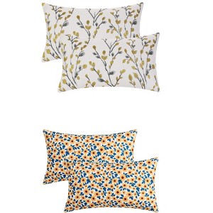 REGALWOVEN 4 Pcs Floral Pattern Throw Pillow Covers for Home Decor - 1 of 4