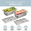 Alpha Living 4 Pack Stainless Steel Steam Table Pans with Lids, 1/3 Size 6" Deep Hotel Pans for Catering, Buffet, Restaurant or Home Use - 4 of 4