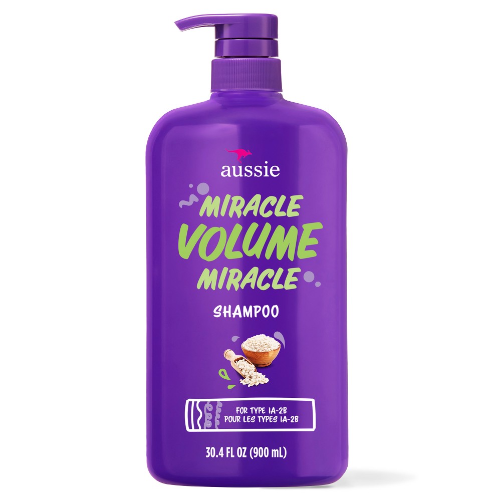 Photos - Hair Product Aussie Paraben-Free Miracle Volume Shampoo with Plum & Bamboo For Fine Hair - 30.4 fl oz 