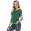 WhizMax Twisted V-Neck Asymmetrical Shoulder Short-Sleeve Top - 4 of 4